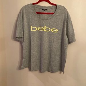 BEBE Grey Tee Shirt Size 2X